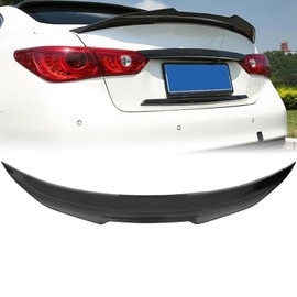 DIBON AUTO Carbon Fiber Rear Trunk Spoiler Wing for 2014-2023 Infiniti Q50 Trunk Spoiler Wing Lip