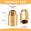 Brass Tap Extension, 30 mm x 1/2 Inch, DN15 Thread