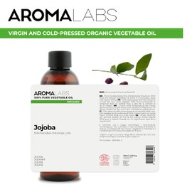 ORGANIC - JOJOBA Oil - 100mL - 100% Pure, Natural, Cold Pressed and Cosmos Certified - AROMA LABS (French Brand)