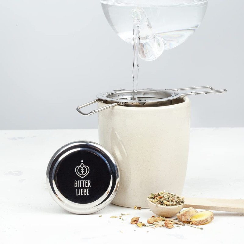 BitterLiebe® Tea Strainer for Loose Tea with Stainless Steel Drip