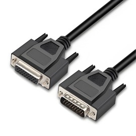 Willwewon 6.56FT RS232 28AWG DB26 Male to Female Serial Extension Cable, 3Row 26Pin Straight Through Cord Connector for Automatic Control Equipment CNC Computers