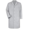 Red Kap Men's Exterior Pocket Original Lab Coat, Light Grey,