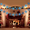 Snowflake Banner Snowflake Garland Blue Snowflake Decorations Hanging Snowflake Decorations Winter