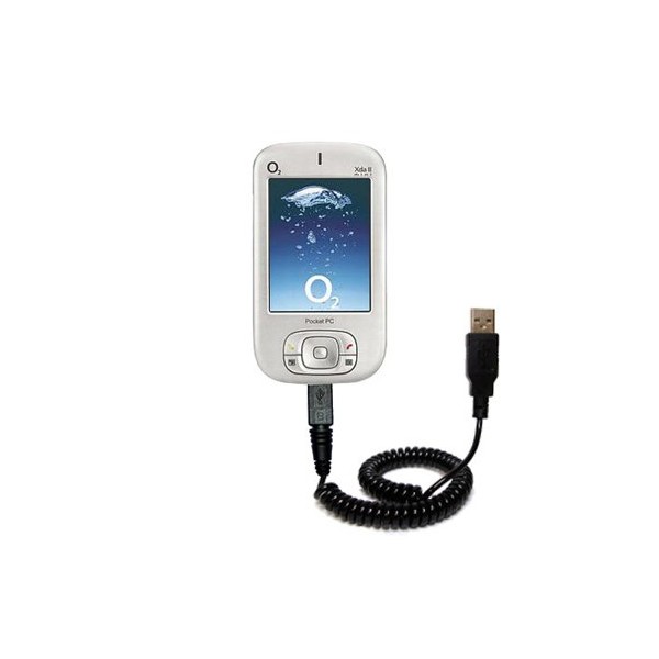 Coiled Power Hot Sync and Charge USB Data Cable w/Tip
