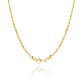 G-HELPER 14K Gold Necklaces for Women 1.4mm Thin Snake Chain Necklace Golden Herringbone Necklace for Women 14K Gold Chain for Men Sleek Flow, Endless Grace Dainty Necklaces for Womens 20in