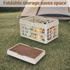 Yummy Sam Collapsible Storage Bin with Wooden Lid & Handle,