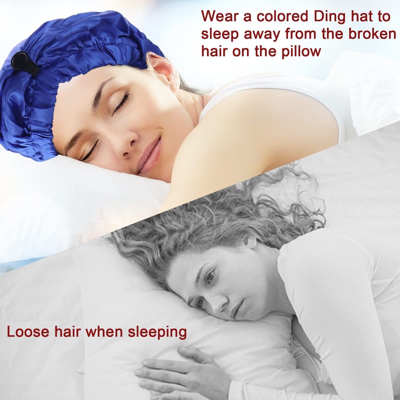 TCOTBE 3 Pcs Foldable Extra Long Sleeping Caps Soft Stain