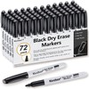 Keebor Basic Fine Tip Dry Erase Markers, Black, Low-Odor Whiteboard