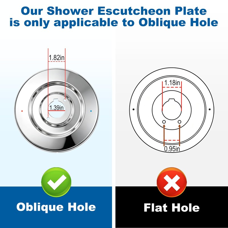T2901CH Escutcheon Plate Replacement for Moen Shower Trim Kit