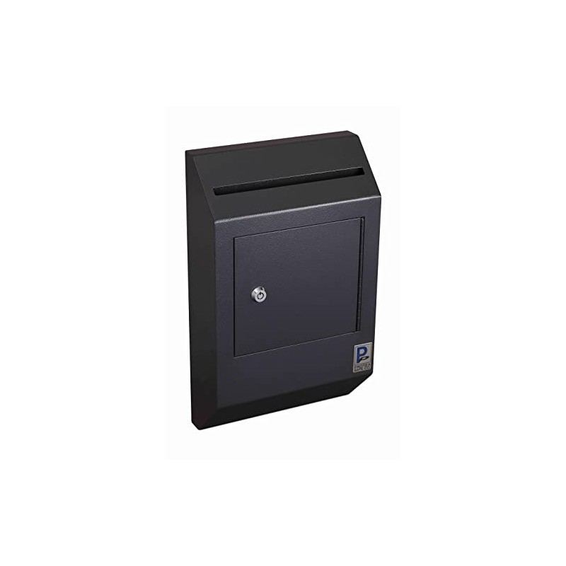 Protex Drop Box Security Lock Box (WDB-110)-Black,Heavy duty,Piano hinge, Secure