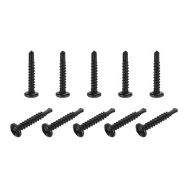 uxcell #6-3/4"" Self Drilling Screws, 100pcs 410 Stainless Steel Phillips Pan Head Self Tapping Screws for Wood Plastic