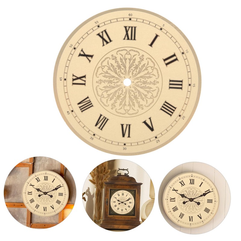 Gadpiparty DIY Aluminum Clock Dial Replacement Elegant Round Design for