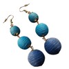 FOMIYES Bohemian Ball Drop Earrings with Thread Design Lightweight Dangle