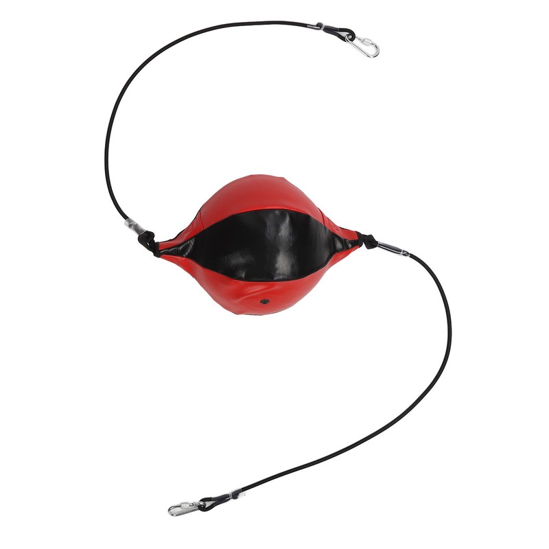 Double End Punching Ball with Adjustable Cord Inflator PU Leather