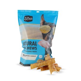 Sitka Farms Beef Trachea Canoes 6" Split Trachea - 50 Count - Doggie Dental Care Healthy Teeth Beef Premium Natural Dog Treats for Small Medium and Large Dogs