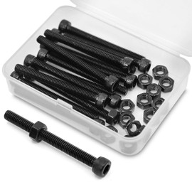 M6 x 100 mm, pack of 10 Allen screws and nuts, combination box, cylinder screws with hexagon socket, 12.9 degree carbon steel