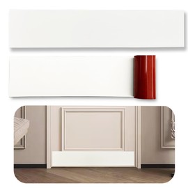 BAJIAOREN 2 Pack Silicone Rubber Door Kick Plate 8x36 Inches Self Adhesive White Cut-to-Fit KickPlates for 30-36 Inch Wide Doors Peel and Stick On 8''x36''