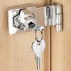 ZiYuya Hasp Lock Right Angle 90°, Door Hinge Lock with