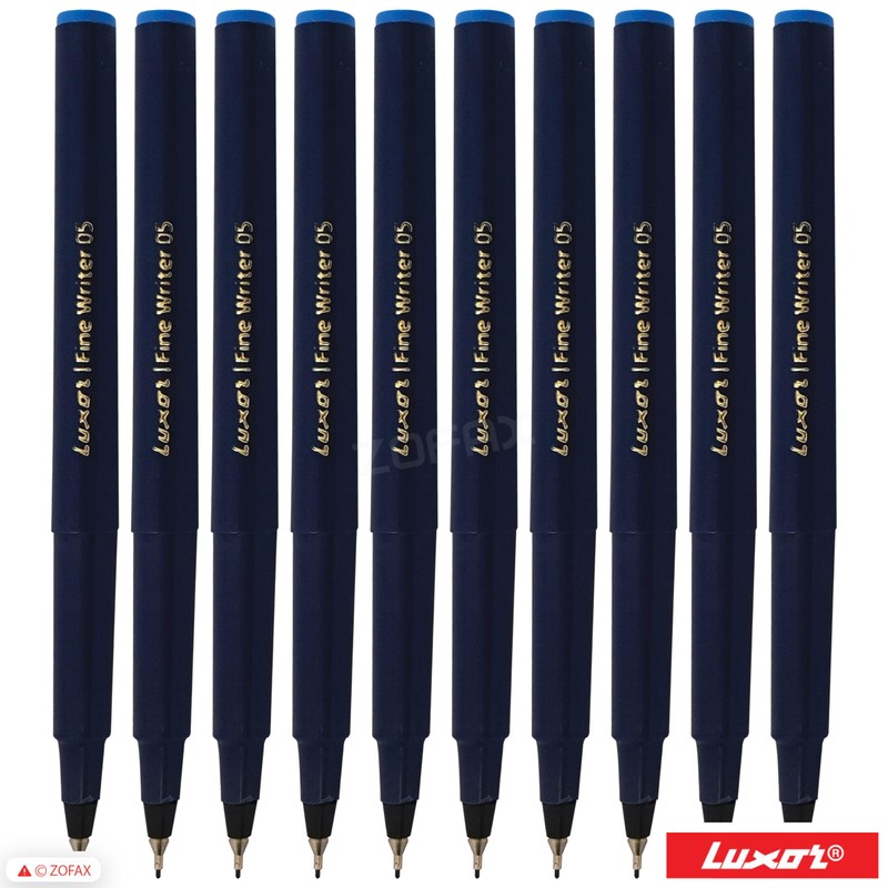 Write05 Fineliner Pens, BLUE, 0.5mm Ultra Fine Tip, Pack of