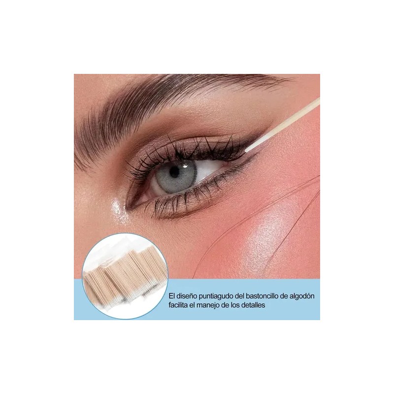 2000pzas Hisopo Madera Algodón Limpiador Maquillaje Multiuso