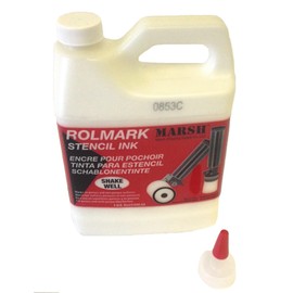 Marsh 20923 Rolmark Stencil Ink, 1 qt Can, White