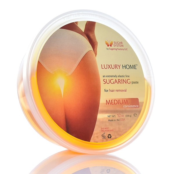 Sugaring Paste "Luxury HOME" – MEDIUM all purpose paste - Organic Hair Removal - Long Lasting Sugar Wax