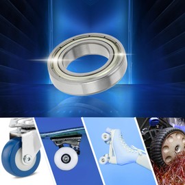 ACROPIX 6905ZZ Deep Groove Ball Bearings P5 25x42x9mm Lubricated Bearings Double Metal Seal Silver Tone Scooter Skateboard Wheel - Pack of 5