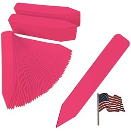 TAGKRAFTERS 4" x 5/8" HOT Pink Premium Pot Stakes - 300 Pcs - Plastic Plant Tags and Labels - Nursery Garden Tree Labels Waterproof Writeable | Made in The USA |