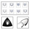 130 Pieces Multi Tool Sanding Pad Set, 5 Pieces Triangular