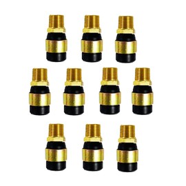 Torque 10 PCS Rubber Air Line Air Hose End Quick Repair Swivel Kit for Truck and Trailers, 3/8" NPT Male Fittings, Pneumatic Replacement Fittings for 3/8'' Air Line Hoses (10 pack)