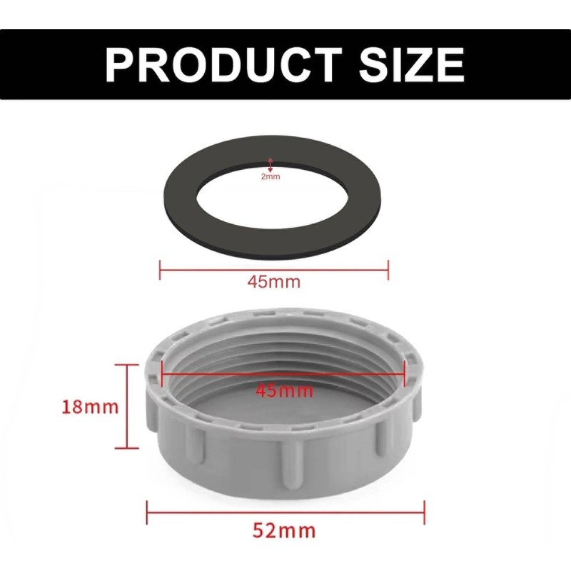 2PCS 45mm Kitchen Sink Waste Pipe Blanking Cap - Trap