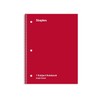 STAPLES Spiral Notebook, 8” x 10.5”, Graph Ruled (5x5), Red
