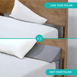 King Size Bed Wedge Pillow Headboard Pillow Mattress Wedge Bed Gap Filler Fill The Gap (0-7") Between Your Headboard and Mattress for Sleeping Backrest Pillow（Grey 76"x10"x6"）