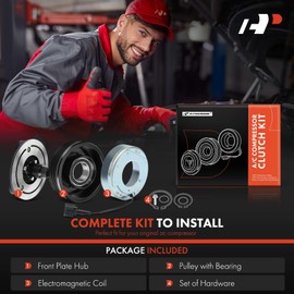 A-Premium Air Conditioner AC Compressor Clutch Kit Compatible with Nissan Versa 2011 1.6L, Versa 2010-2012 1.8L, Cube 2009-2013 1.8L