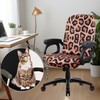 YOXEULL Leopard Print Computer Office Chair Covers Stretchable Soft Fit