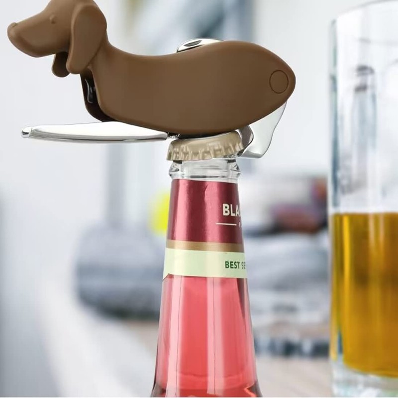 FAFAXOXO Buddy the Bordeaux Collie Black Dog Corkscrew, Professional Waiters