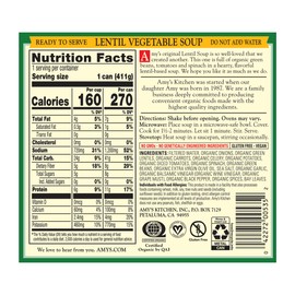 Amy's Organic Lentil Vegetable Soup, 14.5 OZ