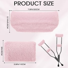 Threlaco Crutches Padding Universal Crutch Pads for Armpits and Hand Grips Cushion Soft Fluffy Covers Accessories Sets for Underarm Armpits and Handles