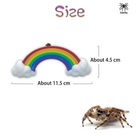 Daerky Jumping Spider Hidden Rainbow Bridge, Magnetic Jumping Spider Cloud Rainbow Platform, 3D Printed Spider Climbing Fence Accessories, Suitable for All Kinds of Small Insect Habitats (Large)