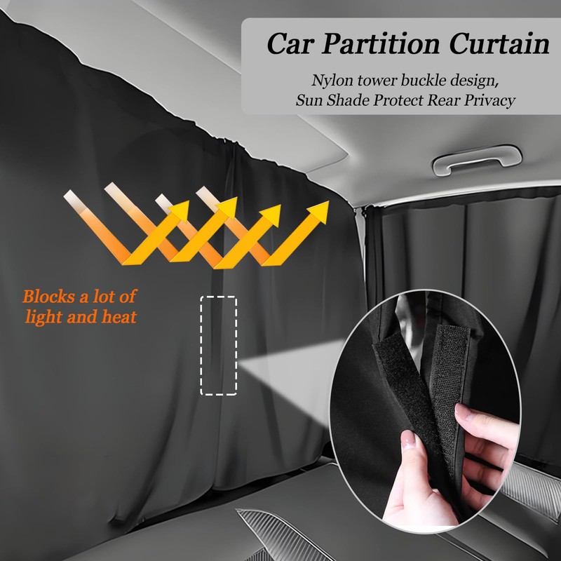 HIAHXC 3 Pcs Car Window Shades for Baby Removable Universal