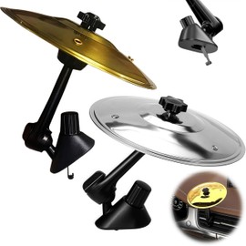 2PCS Stylish Gold And Silver Car Cymbal Air Vent, ABS and Alloy Car Crash Cymbal With 360° Rotation For Music Lovers, Durable Chrome-Plated Car Drum Cymbal Air Vent, For Car Enthusiasts