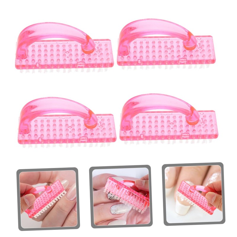 Ipetboom Fingernail Brush 4 Pack Nail Cleaning Brushes Stiff Bristles