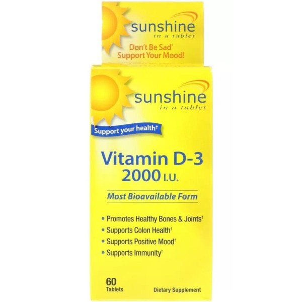 Windmill Vitamina D-3 2000iu Sunshine Windmill 60 Tabletas