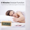 muenfly Digital Alarm Clock, 14.5 x 5.5 cm Large Screen