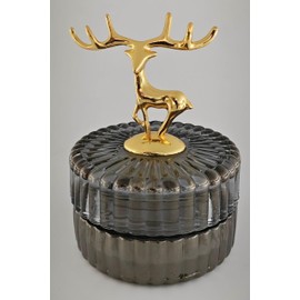 BEAUTIGO Antler Design Scented Candle, Pen Ink Sandalwood Scent, Premium Soy Blend Wax, 2.47oz, Perfect for Creating a Cozy ambiance, Perfect for Gifting