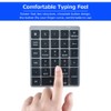 28 Keys Wireless Numeric Keyboard Financial Accounting Office Keyboard BT+USB