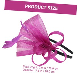 Beavorty Vintage Mesh Fascinator Hat with Feathering Headband for Women Elegant Tea Party Accessory Style Headpiece Comfortable and Lightweight Hair Decoration Random Color