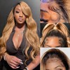 AMIRTY 200% density 13x6 Honey Blonde Lace Front Wigs Human