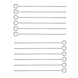 Onesource New Long Stainless Steel, Barbecue, BBQ, Shish Kebab Kabob Skewers, Ring-Tip Handle, 1 Dozen
