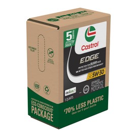 Castrol Edge 5W-30 Advanced Full Synthetic Motor Oil, 5 Quarts, Eco Pack
